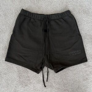 Fear of God Essentials Off Black Sweat Shorts Size L